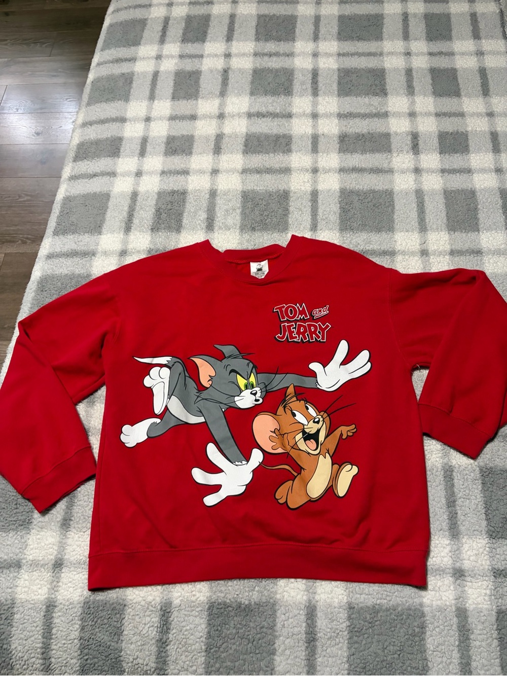 Tom and Jerry Red Kids Sweatshirt - Classic Cartoon Graphic
